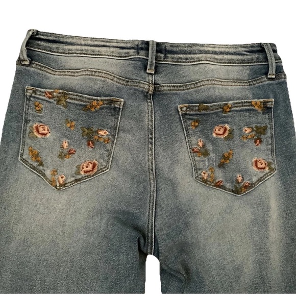 Driftwood Free People Anthropologie High Rise Embroidered Gizelle Jeans 28 x 27 - Picture 7 of 8